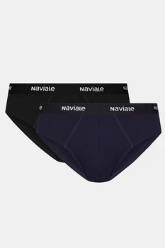 Трусы слип, 2 штуки Naviale 46(S) Черный-Синий (90733)