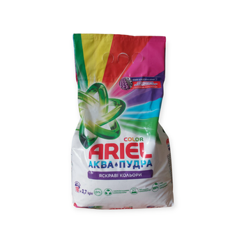 Пральний порошок Ariel Аква-Пудра Color Яскраві кольори 2.7 кг