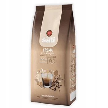 Кава в зернах арабіка кафе саті крема класик Cafe Sati Crema Classique 1000 г