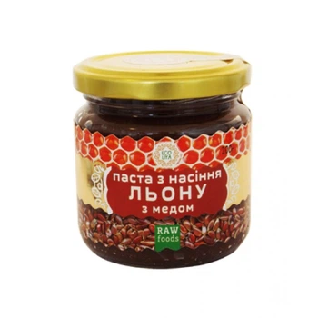 Паста з насіння льону з медом (урбеч) 200г Ecoliya