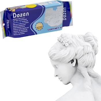 Масса для лепки Dozen, белая, самозатвердевающая, не требует запекания, 500 г, DSCN0671