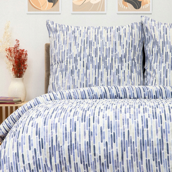 Komplet pościeli Homla B2 Janis Essentials King Size bawełniany we wzory Biały 220 x 200 cm (5904183892795)