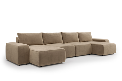 П-подібний диван VIHOME Pure 424х160 см Bonnel к.т. 1 Коричневий