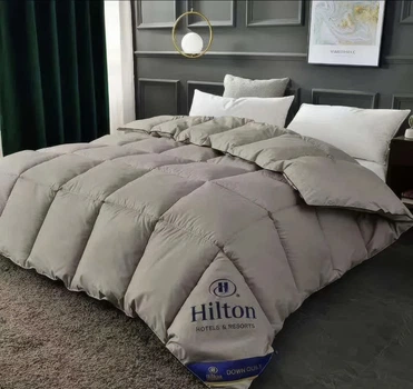 Одеяло односпальное серое Hilton 150×200 см.Гостиничное для дома и гостиниц 2кг,силиконовый наполнитель