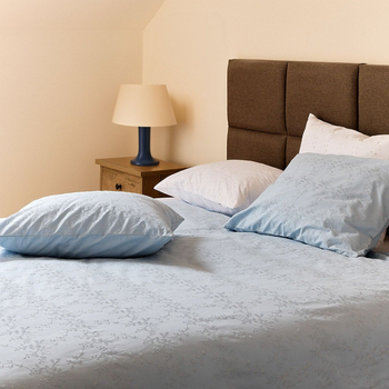 Komplet pościeli Homla Lilith Premium King Size Poszewka na pościel 200 x 220 cm + 2 poszewki na poduszki 50 x 60 cm haftowany Niebieski (5904183880822)