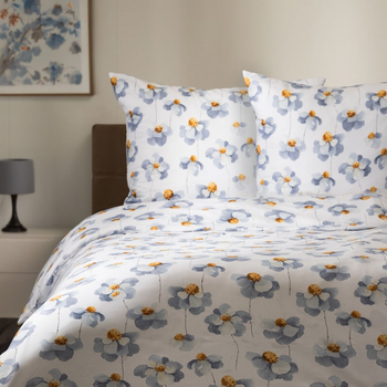Komplet pościeli Homla Reita King Size Poszewka na pościel 220 x 200 cm + 2 poszewki na poduszki 70 x 80 cm z mikrofibry w kwiatki (5906496728624)