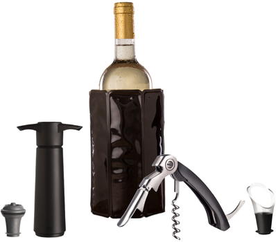 Подарочный набор аксессуаров для вина Vacu Vin Wine Set Original Черный (8714793389021)
