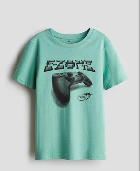 Футболка бірюзова H&M 158-164см геймпад