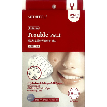 Коллагеновые патчи Medi Peel Red Lacto Collagen Trouble Patch от воспалений 18 mm 12 шт