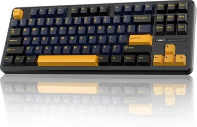 Клавіатура AULA F87 Black-Yellow Механічна Ігрова Бездротова