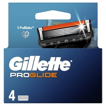 Змінні картриджі для гоління (леза касети) чоловічі Gillette Proglide 5 лез 4 шт