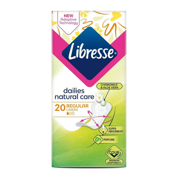 Прокладки щоденні LIBRESSE Natural Care Normal 20 штук картонна упаковка