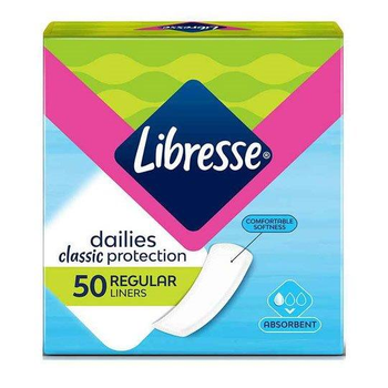 Прокладки щоденні LIBRESSE Classic Pantyliners 50 штук, картонна упаковка