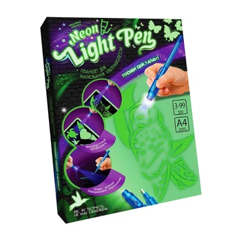 Набір для малювання ультрафіолетом Neon Light Pen Danko Toys NLP-01-01U з трафаретами
