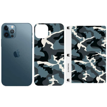Захисна плівка SKLO Back (тил+грани) Camo для Apple iPhone 13 Pro (6.1") Блакитний / Army Blue