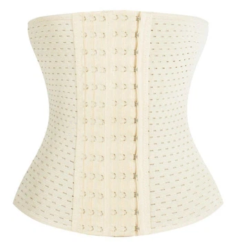 Корсет женский подгрудный поясом без бретель с перфорацией бежевый размер 4XL