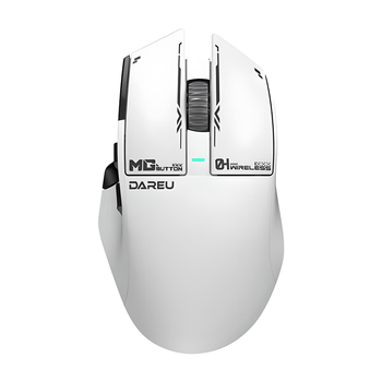 Мышь беспроводная DAREU A980 Pro Max игровая с комбинированным подключением, TFT-экраном, 26000DPI, white