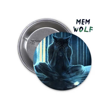 Значок Wolf Волк meme мем #06