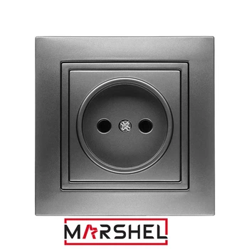 Розетка одноместная MARSHEL ELEGANT RS16-375 Graffite