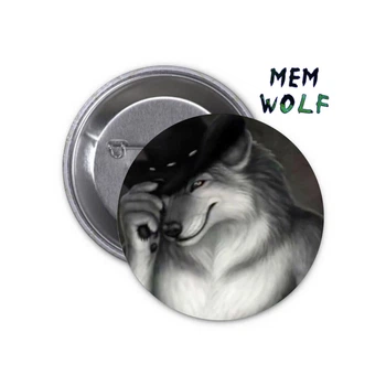 Значок Wolf Волк meme мем #05