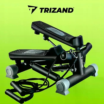 Тренажер степпер TRIZAND 22776 з гідравлічною системою, еспандером та LCD монітором, чорний