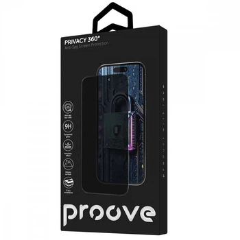 Защитное стекло антишпион Proove Privacy 360 Installation Box iPhone 14 Pro Max/15 Plus/16 Plus black