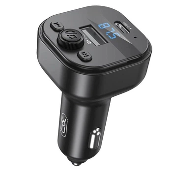FM Трансмиттер 15Вт, Bluetooth, MP3, USB, Type-C, XO BCC18 / Автомобильный FM-передатчик