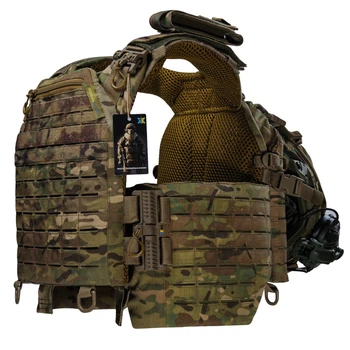 Плитоноска Warmor Gen. 5 Multicam с интегрированным штурмовым рюкзаком и креплением под шлем Мультикам