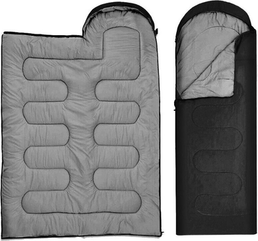 Śpiwór Bass Polska 2 w 1 BH 41999 Black-Grey (5902067626498)