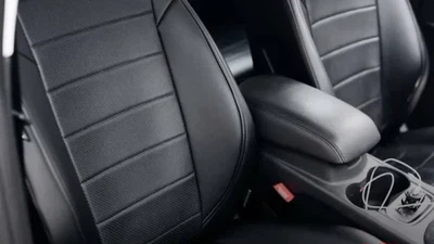 Чехлы на сиденья Mitsubishi Lancer 9 Sd 2003-2010, экокожа, черные Seintex 86431
