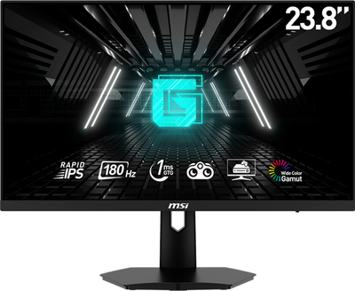 Монітор MSI 23.8" G244F E2 IPS Black; 1920x1080 (180 Гц), 1 мс, DisplayPort, 2xHDMI