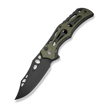 Нож складной туристический Civivi Biophase, (8.9 см) Nitro-V / Aluminum & G10 черно-зеленый