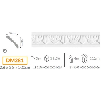 Стельовий плінтус VIDELLA DM 281 28х28 2м