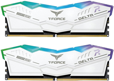 Pamięć RAM Team Group DDR5-6000 32768MB PC5-48000 (Kit of 2x16384) T-Force Delta RGB White (FF4D532G6000HC30DC01)