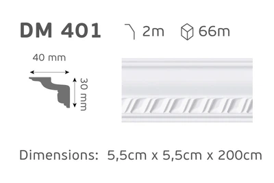 Стельовий плінтус VIDELLA DM 401 30х40 2м
