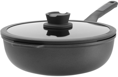 Patelnia wok Berghoff Leo Stone+ z pokrywą 28 cm (5413821375182)