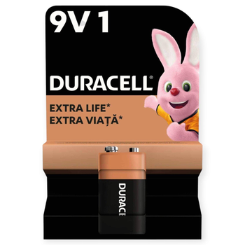 Батарейка щелочная DURACELL Alkaline 6LR61 6LF22 MN1604 9V Крона Blister 1шт