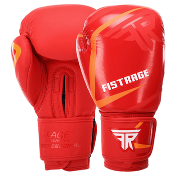 Перчатки боксерские кожаные Fistrage Fight Gear 4279 размер 12 унций Red-Orange