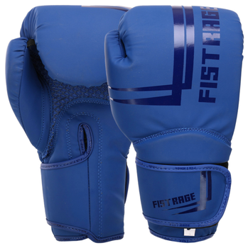 Рукавички боксерські сині на липучці Firstrage Fight Gear 4276 розмір 12 унцій