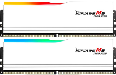 Оперативна памʼять G.Skill DDR5-6000 65536MB PC5-48000 (Kit of 2x32768) Ripjaws M5 Neo RGB White (F5-6000J3238G32GX2-RM5NRW)