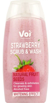 Гель-скраб для душу Voi Scrub & Wash Strawberry Відбілюючий 400 мл (8681608226140)