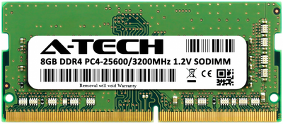Оперативная память A-Tech 8GB DDR4-3200 (PC4-25600) SODIMM 1Rx8 (AT8G1D4S3200NS8N12V)