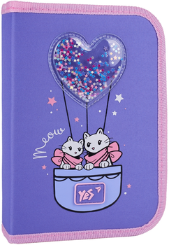 Пенал твердий YES одинарний із двома клапанами HP-04 Purr Meow (533624)