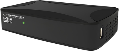 Tuner cyfrowy Esperanza DVB-T2 H.265/HEVC EV108R (5901299958117)