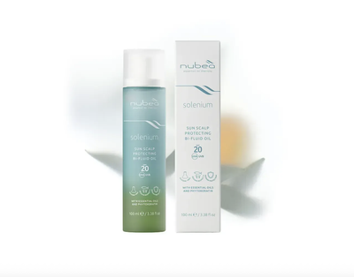 Двухфазный защитный флюид для скальпа из SPF20 Nubea Solenium Sun Scalp Protecting Bi-Fluid Oil 100 мл
