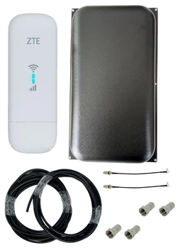 Комплект для интернета роутер модем WIFI 4G ZTE MF 79 U MIMO + антенна 22 дбi кабель 20 м и переходники