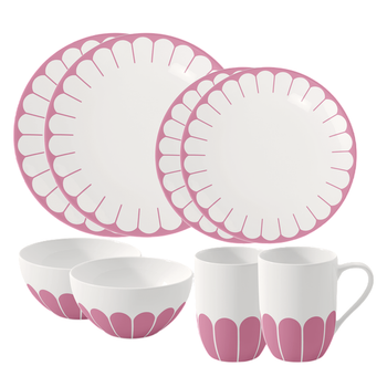 Столовий сервіз Villeroy & Boch Fleur 8 предметів 2 персони рожевий (1045536000)