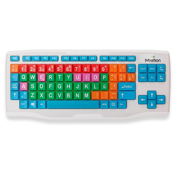 Клавіатура MEETION 2.4 G Kids wireless Keyboard WK800 |UA/RU/EN Layout| біла