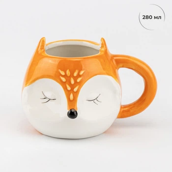 Кружка керамическая Лисичка 280 мл 13х11 см 4008-008