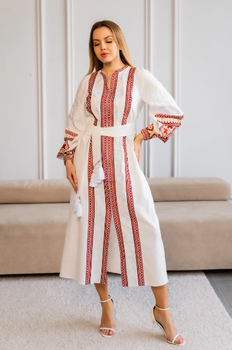 Жіноча вишита сукня Galychanka Пануся XL Білий (GALSPANBKO)